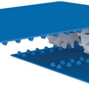 Băng tải PU XANH DƯƠNG 3MM GỜ TRONG