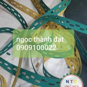 DÂY ĐAI XANH VÀNG 2MM ĐỤC LỖ HẠT DƯA